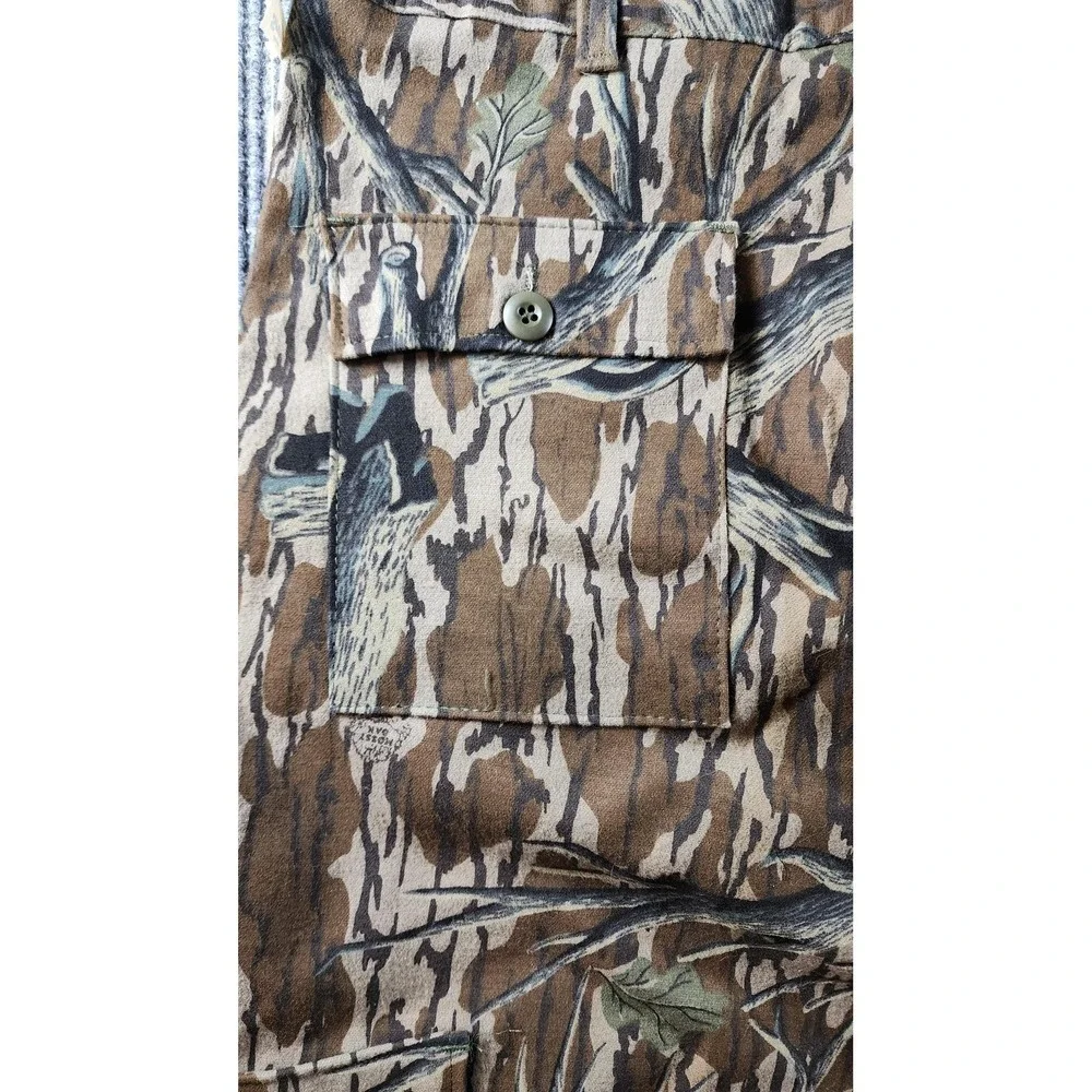 Vintage Mossy Oak Pants Mens 44x31 Treestand Camo Cargo Adjustable NWT 1986 USA